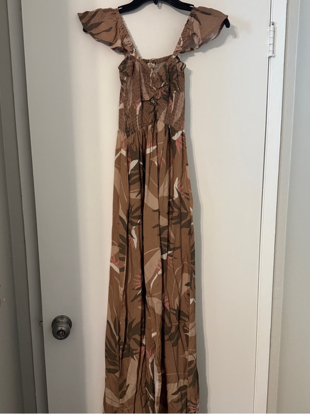 Tiare Hawaii x ALOHA Collection Brown Floral Maxi Dress